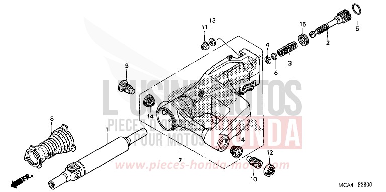 BRAS OSCILLANT de Gold Wing BILLET SILVER METALLIC (NHA27B) de 2005